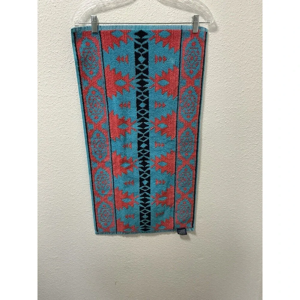 Vtg 90s Ralph Lauren Southwestern Aztec Towel Set 4 Pc Bath Hand Washcloth